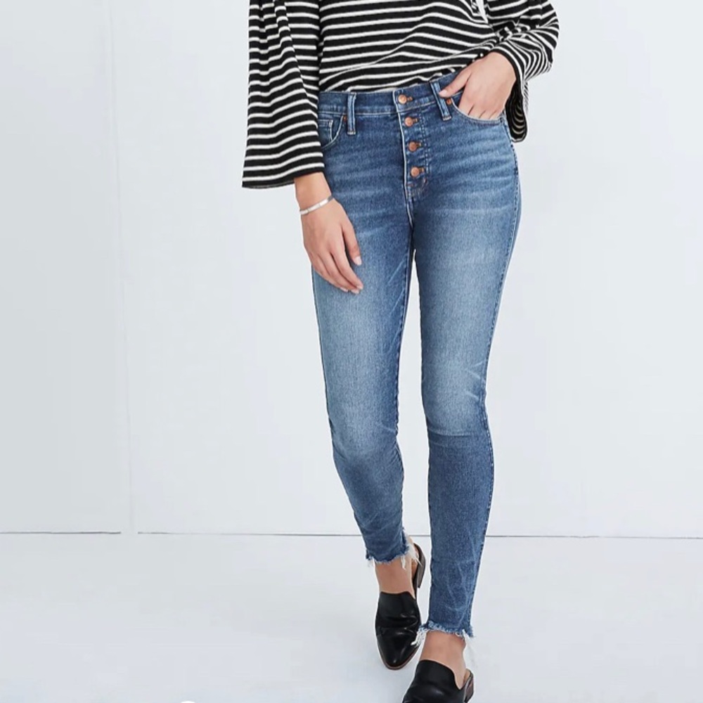 Madewell 10” Inch High Rise Skinny Jeans Size 23P 23 Petite